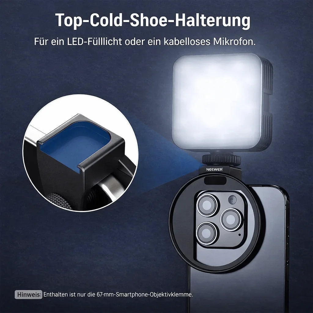 67 mm Filteradapter für Smartphone – Professionelles mobiles Filmen & Fotografieren - XELONI