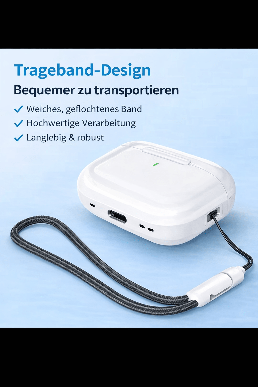 🔊 Bluetooth In - Ear Kopfhörer mit Ladecase & Trageband - XELONI