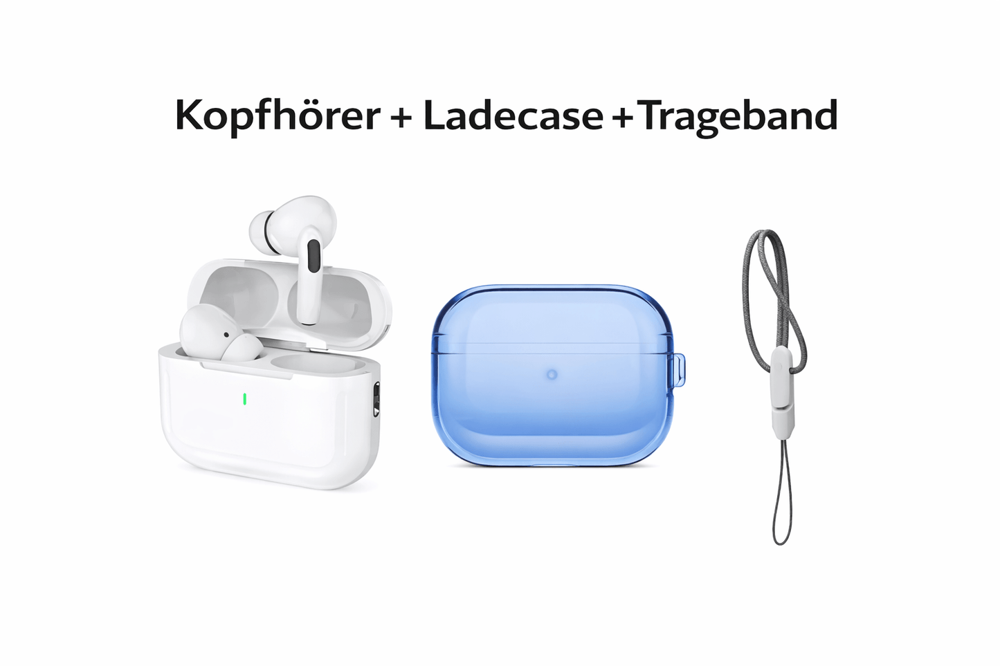 🔊 Bluetooth In - Ear Kopfhörer mit Ladecase & Trageband - XELONI