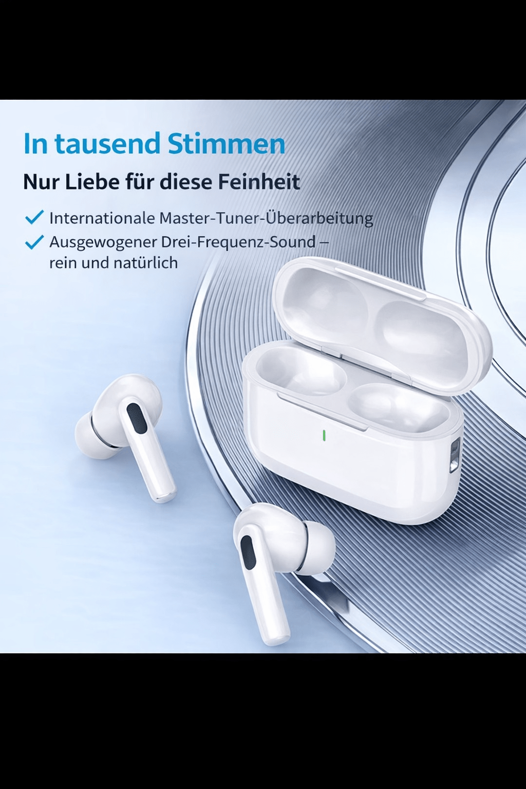 🔊 Bluetooth In - Ear Kopfhörer mit Ladecase & Trageband - XELONI