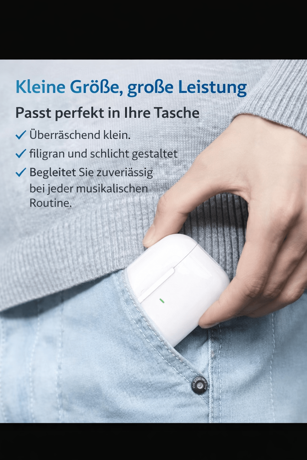 🔊 Bluetooth In - Ear Kopfhörer mit Ladecase & Trageband - XELONI