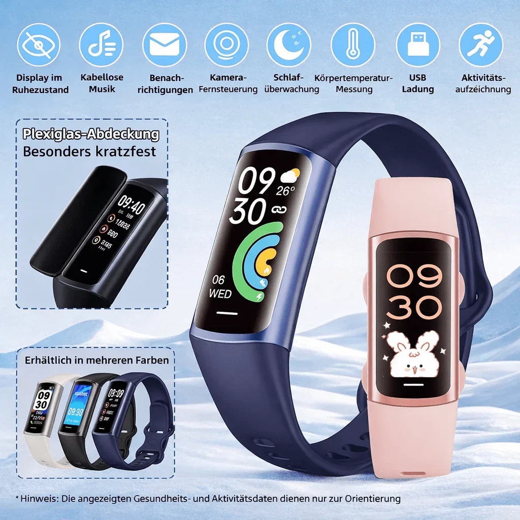 Smartwatch Sport – Bluetooth Anrufe, Gesundheitsmonitor & Multi - Zifferblatt | Für Android & iOS - XELONI