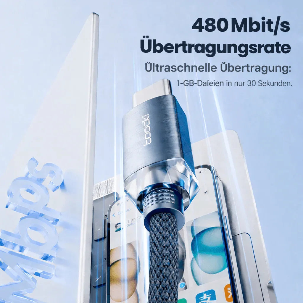 Toocki PD 20W Type - C auf Lightning Kabel – Schnellladen &amp; Datenübertragung - XELONI