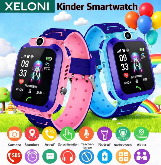 XELONI Kinder - Smartwatch mit GPS, SOS & Telefonfunktion – wasserdicht - XELONI