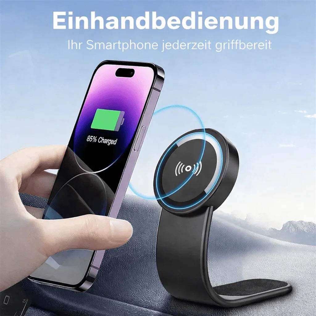 XELONI Magnetischer Auto - Handyhalter – Starker Halt für iPhone 12–15 | Einhand - Bedienung - XELONI